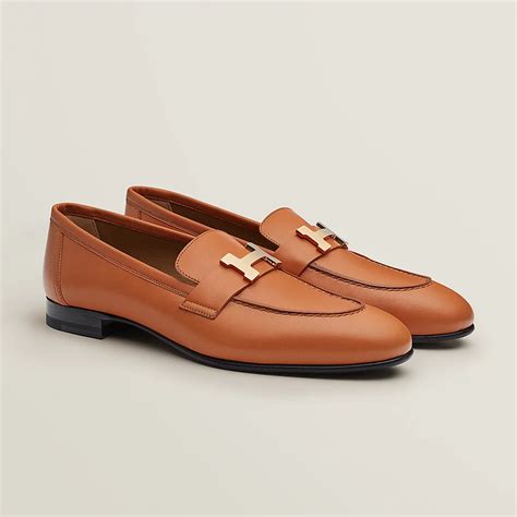 hermes red loafer